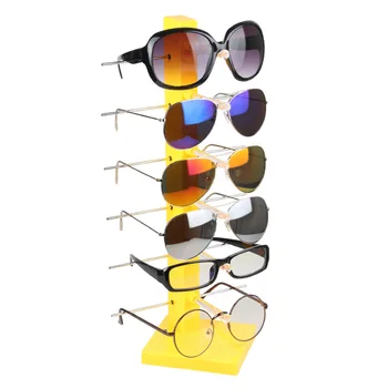 6 Perechi de Bara de Metal ochelari de soare Display Stand Rack Mobil de Plastic Ochelari Titularul Eyeweawr de Stocare pentru a Stoca Sticlă Organizator