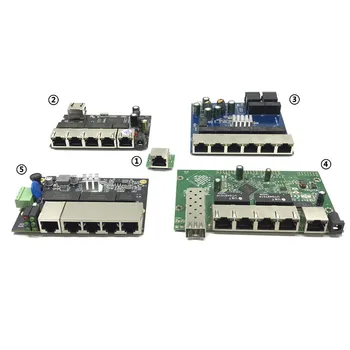 Industrial Ethernet Module 5/6/8 Porturi Unmanaged10/100/1000mbps OEM Auto-sensing Porturi PCBA bord OEM Placa de baza