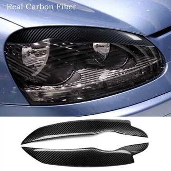 Real Fibră de Carbon, Faruri Pleoapa spranceana Capac Pentru VW Golf 5 V Mk5 2005-2009