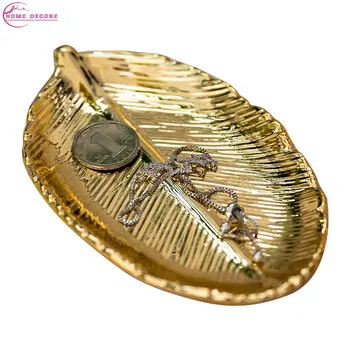 Stil Nordic ceramic tava de stocare foita de aur inel colier tava casa de creatie ornamente de dimensiuni mici